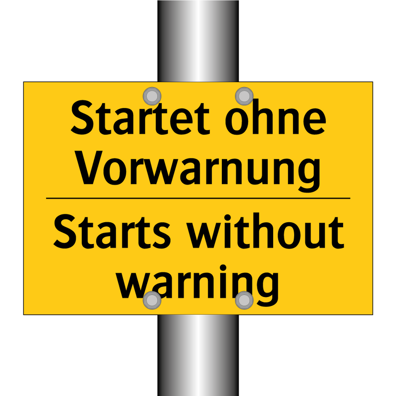 Startet ohne Vorwarnung - Starts without warning