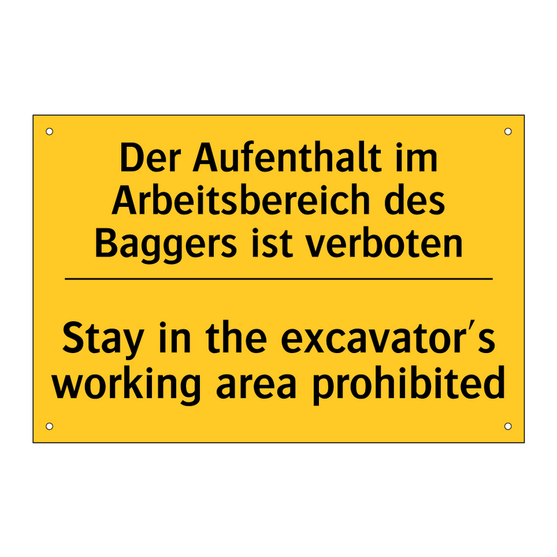 Der Aufenthalt im Arbeitsbereich /.../ - Stay in the excavator's working /.../
