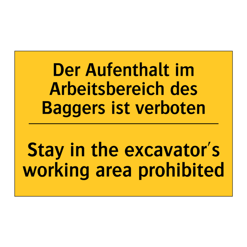 Der Aufenthalt im Arbeitsbereich /.../ - Stay in the excavator's working /.../