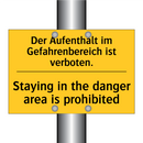 Der Aufenthalt im Gefahrenbereich /.../ - Staying in the danger area is /.../