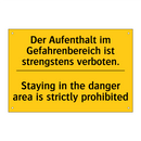 Der Aufenthalt im Gefahrenbereich /.../ - Staying in the danger area is /.../
