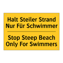 Halt Steiler Strand Nur Für Schwimmer/.../ - Stop Steep Beach Only For Swimmers/.../