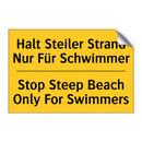 Halt Steiler Strand Nur Für Schwimmer/.../ - Stop Steep Beach Only For Swimmers/.../