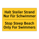 Halt Steiler Strand Nur Für Schwimmer/.../ - Stop Steep Beach Only For Swimmers/.../