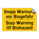 Stopp Warnung vor Biogefahr - Stop Warning Of Biohazard