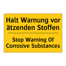 Halt Warnung vor ätzenden Stoffen/.../ - Stop Warning Of Corrosive Substances/.../