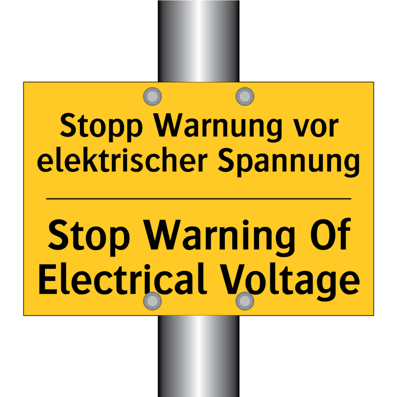 Stopp Warnung vor elektrischer /.../ - Stop Warning Of Electrical Voltage/.../