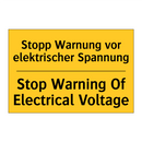 Stopp Warnung vor elektrischer /.../ - Stop Warning Of Electrical Voltage/.../