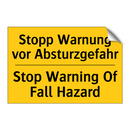 Stopp Warnung vor Absturzgefahr/.../ - Stop Warning Of Fall Hazard