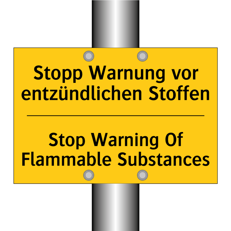 Stopp Warnung vor entzündlichen /.../ - Stop Warning Of Flammable Substances/.../