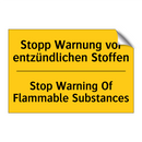 Stopp Warnung vor entzündlichen /.../ - Stop Warning Of Flammable Substances/.../