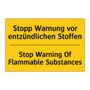 Stopp Warnung vor entzündlichen /.../ - Stop Warning Of Flammable Substances/.../