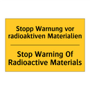 Stopp Warnung vor radioaktiven /.../ - Stop Warning Of Radioactive Materials/.../