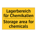 Lagerbereich für Chemikalien - Storage area for chemicals