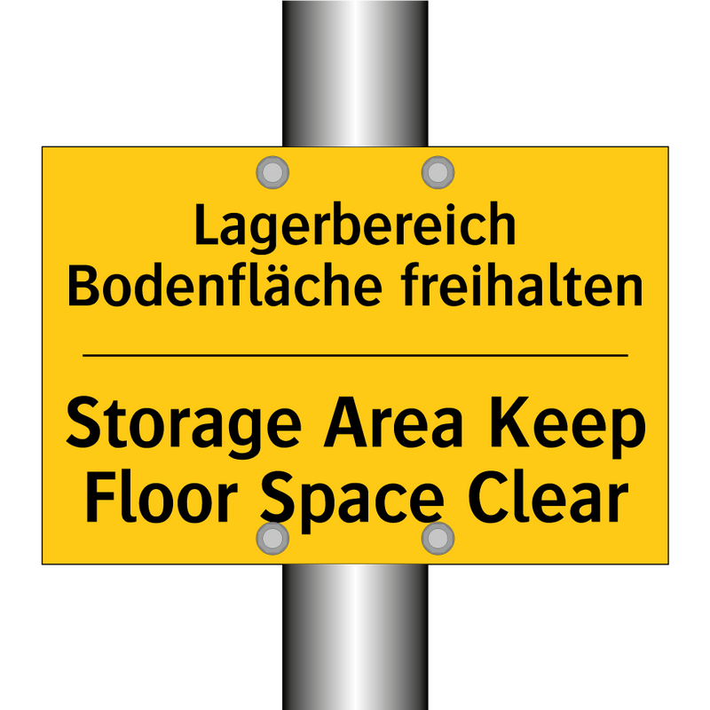 Lagerbereich Bodenfläche freihalten/.../ - Storage Area Keep Floor Space /.../