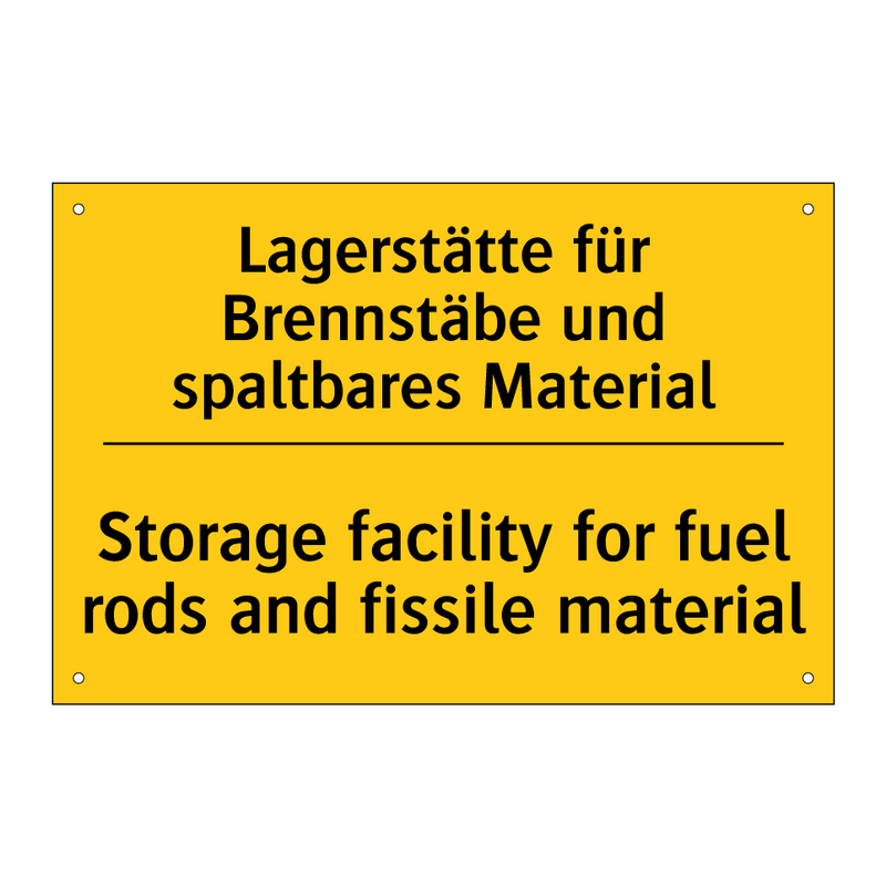 Lagerstätte für Brennstäbe und /.../ - Storage facility for fuel rods /.../