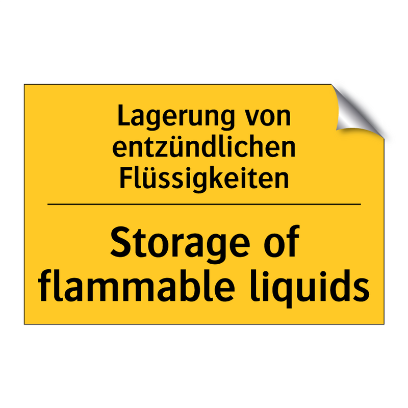 Lagerung von entzündlichen Flüssigkeiten/.../ - Storage of flammable liquids