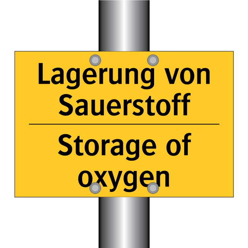 Lagerung von Sauerstoff - Storage of oxygen