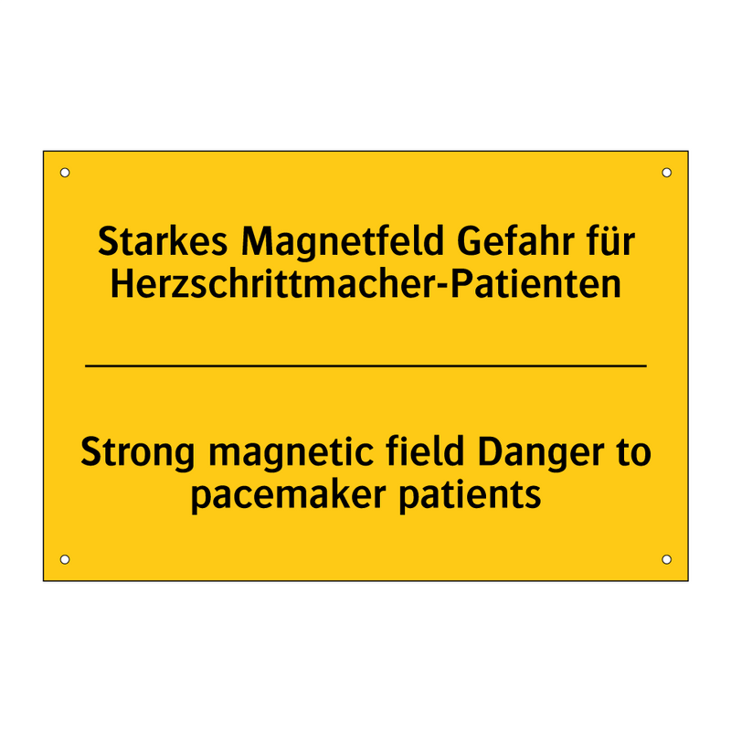 Starkes Magnetfeld Gefahr für /.../ - Strong magnetic field Danger to /.../