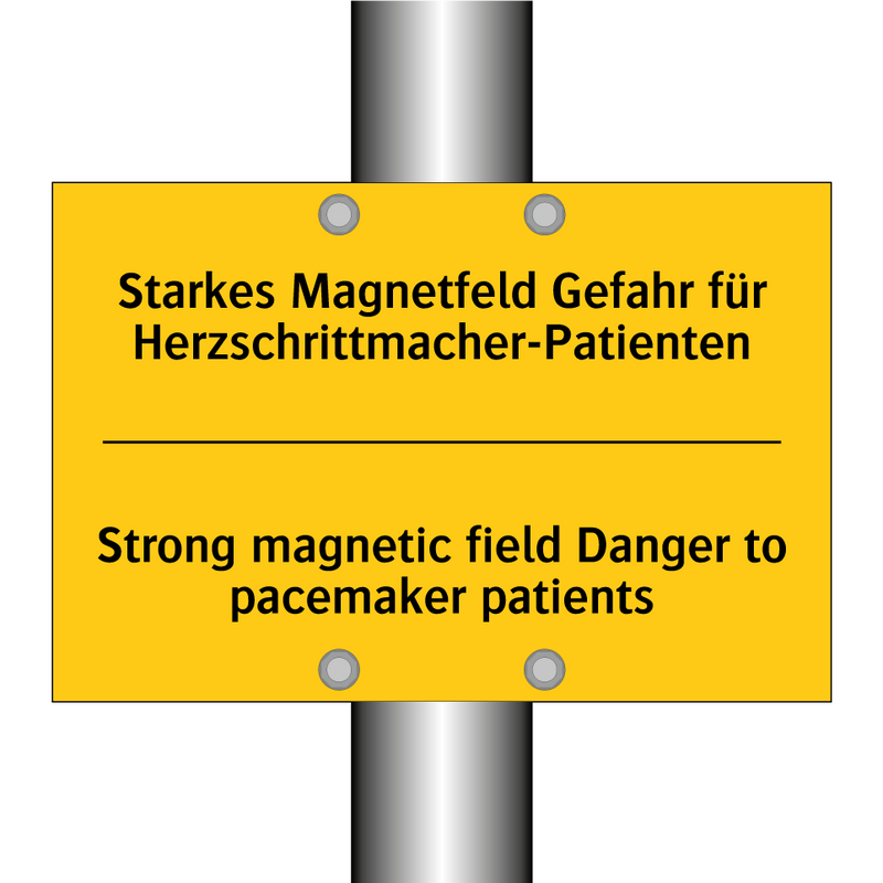 Starkes Magnetfeld Gefahr für /.../ - Strong magnetic field Danger to /.../