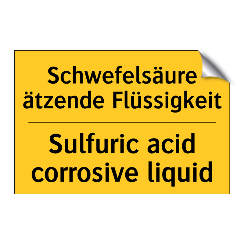 Schwefelsäure ätzende Flüssigkeit/.../ - Sulfuric acid corrosive liquid