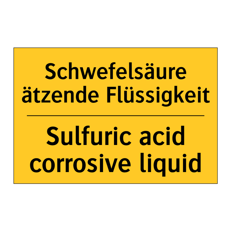 Schwefelsäure ätzende Flüssigkeit/.../ - Sulfuric acid corrosive liquid