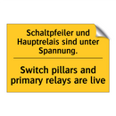 Schaltpfeiler und Hauptrelais /.../ - Switch pillars and primary relays /.../