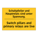 Schaltpfeiler und Hauptrelais /.../ - Switch pillars and primary relays /.../