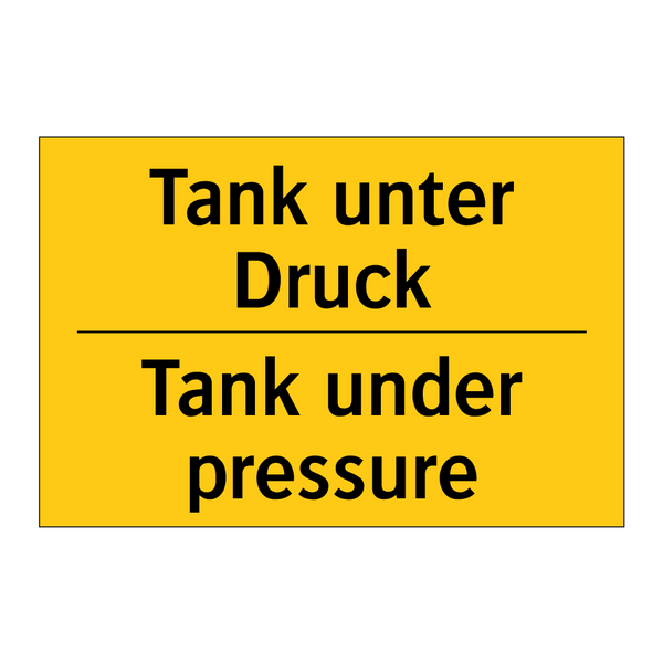 Tank unter Druck - Tank under pressure