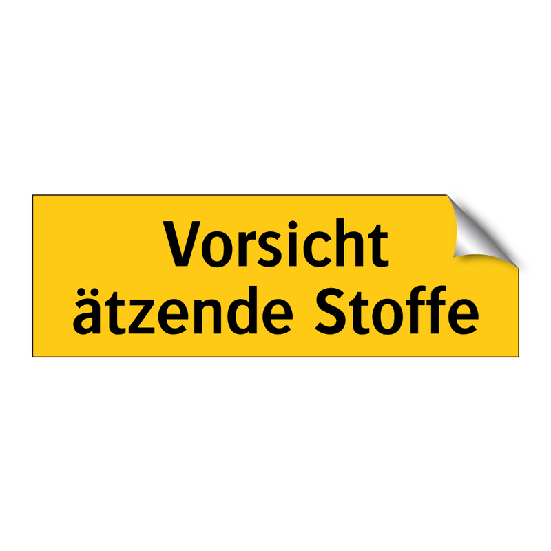 Vorsicht ätzende Stoffe