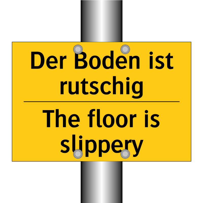 Der Boden ist rutschig - The floor is slippery