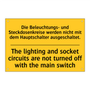 Die Beleuchtungs- und Steckdosenkreise /.../ - The lighting and socket circuits /.../