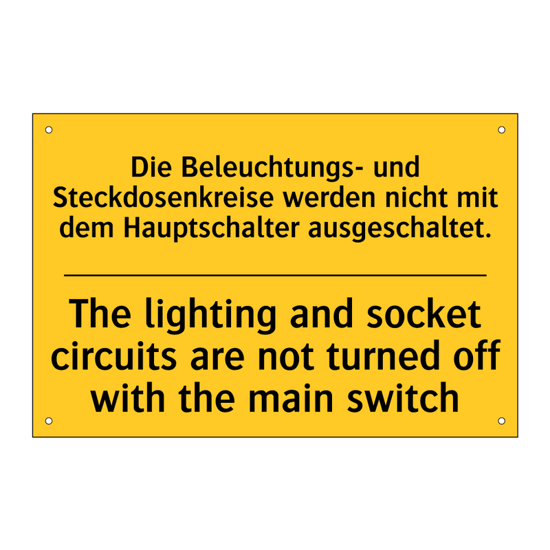 Die Beleuchtungs- und Steckdosenkreise /.../ - The lighting and socket circuits /.../