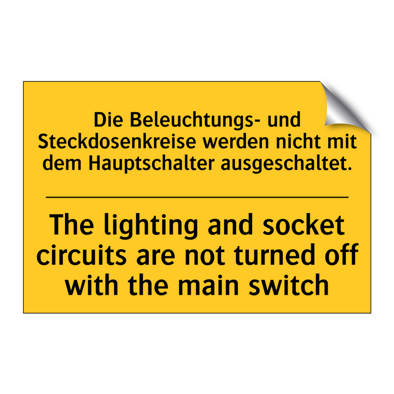 Die Beleuchtungs- und Steckdosenkreise /.../ - The lighting and socket circuits /.../