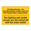 Die Beleuchtungs- und Steckdosenkreise /.../ - The lighting and socket circuits /.../