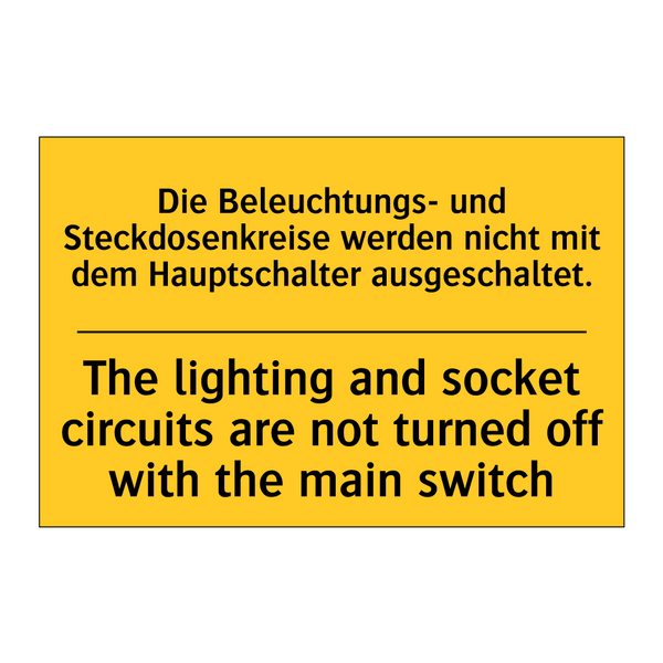 Die Beleuchtungs- und Steckdosenkreise /.../ - The lighting and socket circuits /.../