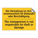 Die Verwaltung ist nicht verantwortlich /.../ - The management is not responsible /.../