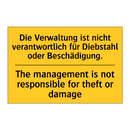 Die Verwaltung ist nicht verantwortlich /.../ - The management is not responsible /.../