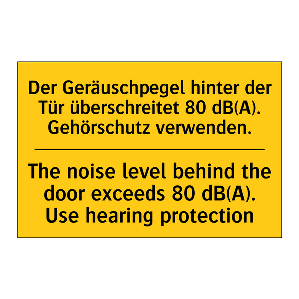 Der Geräuschpegel hinter der Tür /.../ - The noise level behind the door /.../
