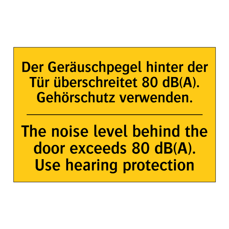 Der Geräuschpegel hinter der Tür /.../ - The noise level behind the door /.../