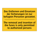 Das Entfernen und Einsetzen der /.../ - The removal and insertion of the /.../