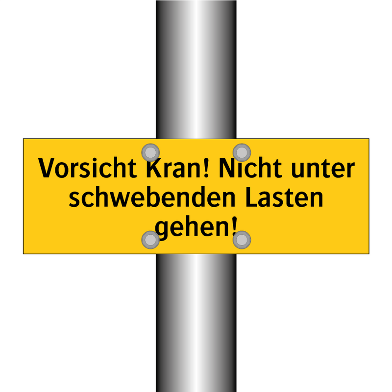 Vorsicht Kran! Nicht unter schwebenden Lasten gehen!