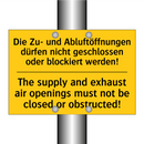 Die Zu- und Abluftöffnungen dürfen /.../ - The supply and exhaust air openings /.../