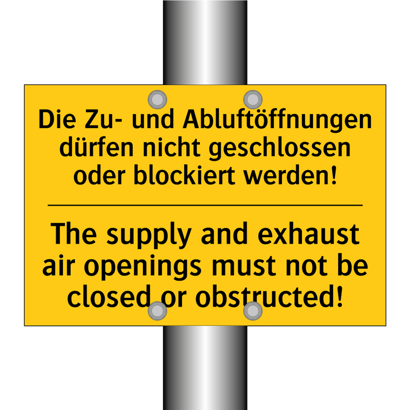 Die Zu- und Abluftöffnungen dürfen /.../ - The supply and exhaust air openings /.../