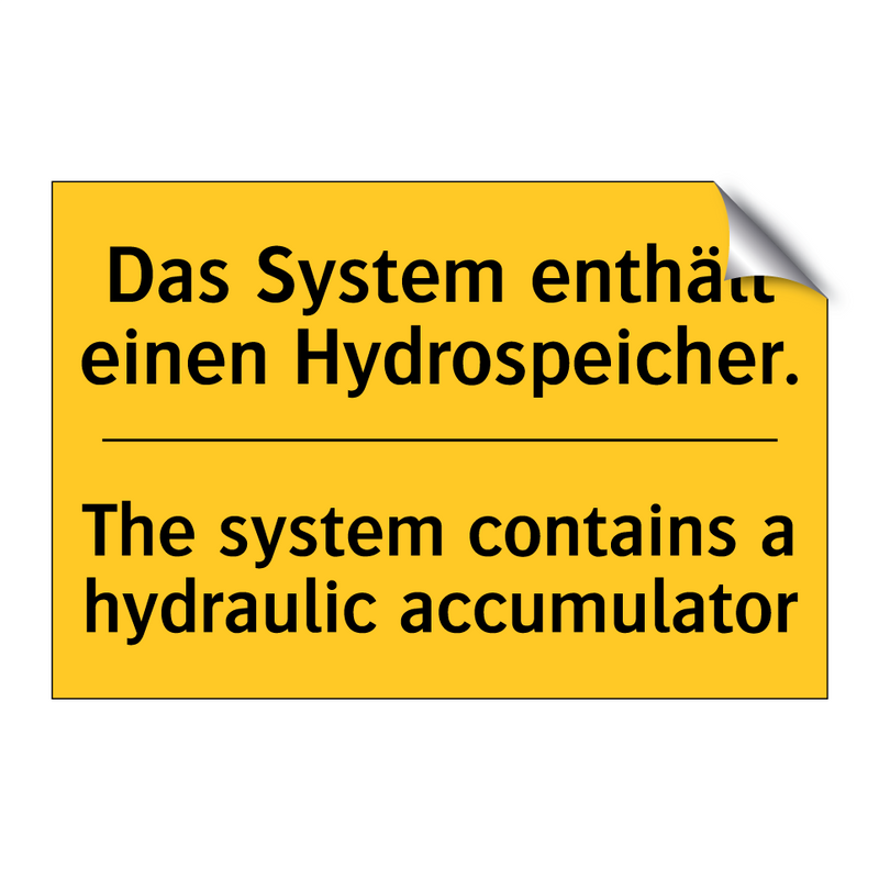 Das System enthält einen Hydrospeicher./.../ - The system contains a hydraulic /.../