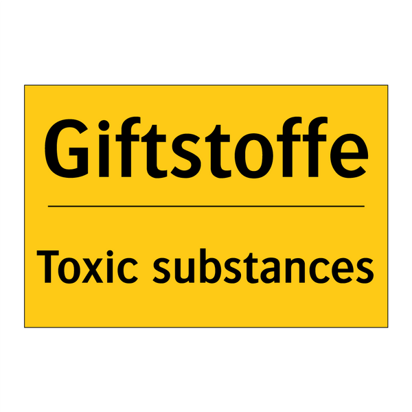 Giftstoffe - Toxic substances