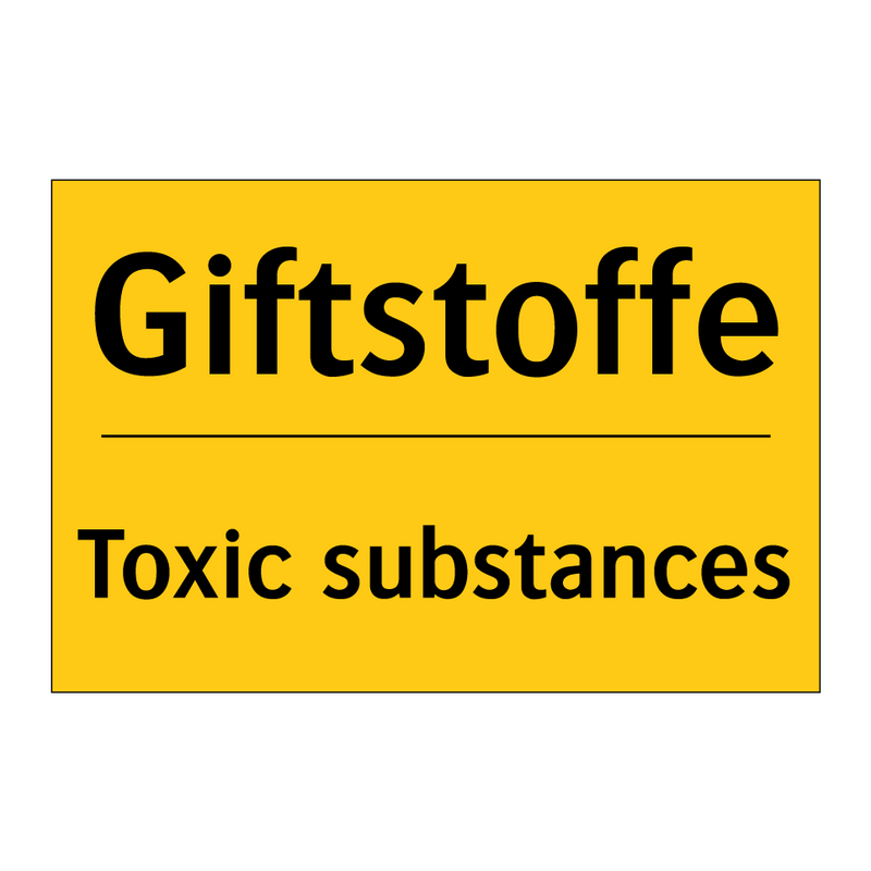 Giftstoffe - Toxic substances