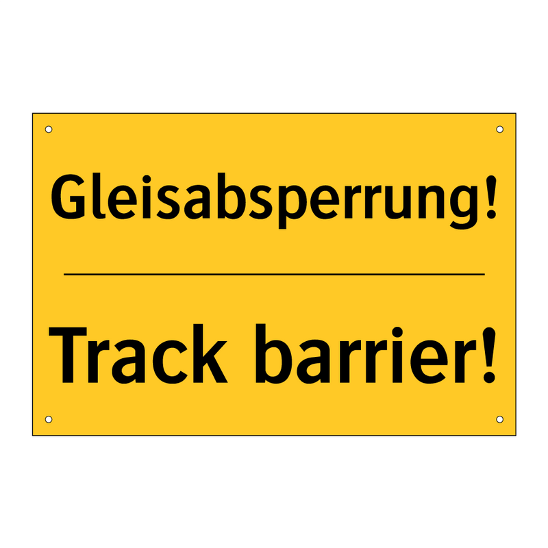Gleisabsperrung! - Track barrier!