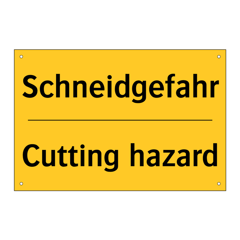 Schneidgefahr - Cutting hazard
