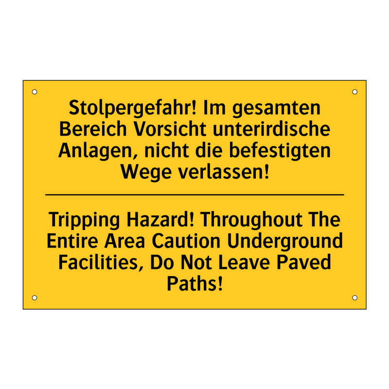 Stolpergefahr! Im gesamten Bereich /.../ - Tripping Hazard! Throughout The /.../
